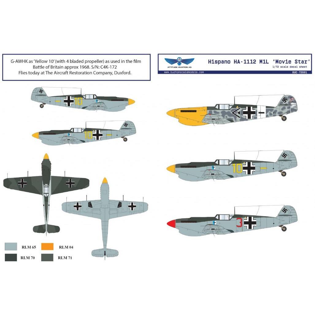 ���ƥ����塼�ɥ��ӥ�������� BUC-72001 1/72 �����ѥ� HA-1112 M1L �ǲ� ��������ά
