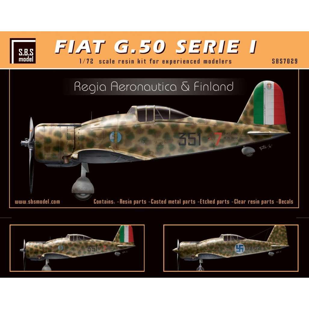 SBS7029 1/72 フィアット G.50 セリエI イタリア&フィンランド リミテッドエディション|第二次大戦の飛行機モデル|飛行機