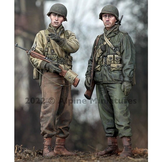 35305 1/35 WWII アメリカ陸軍歩兵セット 冬姿の下士官と歩兵(2体セット)|第二次大戦のフィギュア|フィギュア