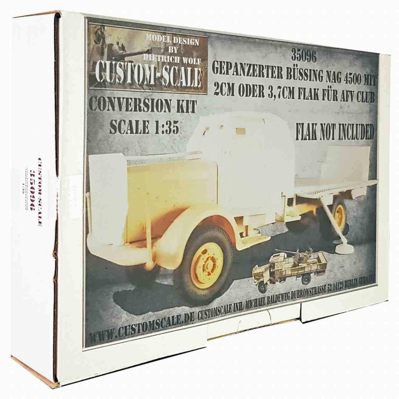 35096 1/35 ドイツ ビュッシング NAG 4500 装甲キャブ仕様 2cm/3.7cm Flak搭載型コンバージョンセット|第二次大戦のAFVモデル|AFV