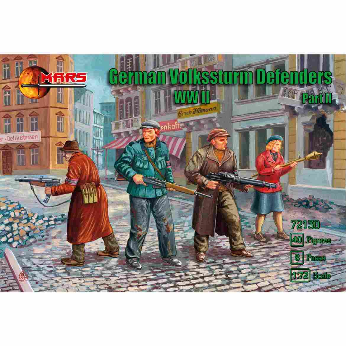【セール品 50%オフ】72130 WWII 独国民突撃隊兵士 Pt.2|第二次大戦のフィギュア|フィギュア