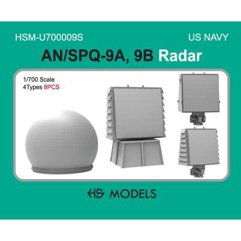 HSM-U700009S 1/700 米海軍 AN/SPQ-9A/9B 2次元レーダー|艦船用パーツ|艦船