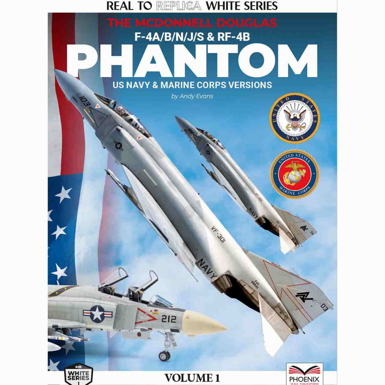 R2R White series 1 マクドネル・ダグラス F-4A/B/N/J/S&RF-4B ファントムII 海軍/海兵隊タイプ|洋書|書籍＆DVD