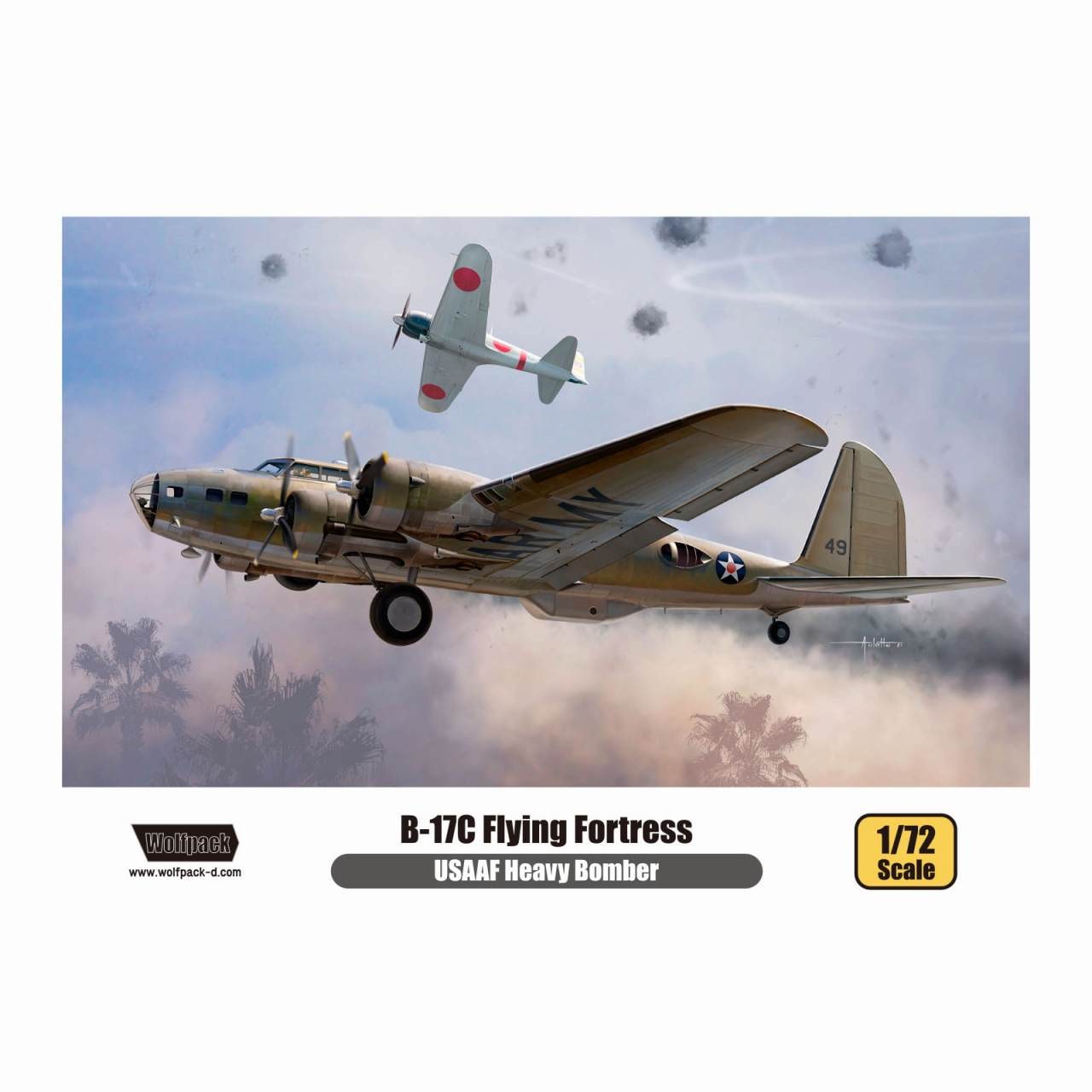 WP17212 1/72 B-17C フライングフォートレス（プレミアムエディション）|第二次大戦の飛行機モデル|飛行機