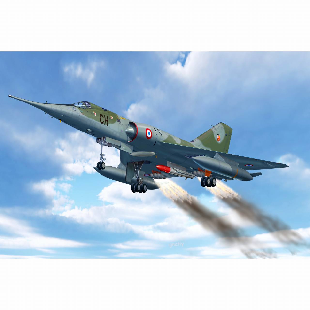 7221 1/72 ミラージュ IVP 超音速戦略爆撃機 w/ASMP中距離空対地巡航核ミサイル|大戦後の飛行機モデル|飛行機