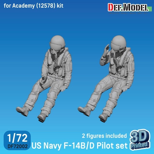 DF72002 1/72 現用 米海軍 F-14B/D パイロットセット 2体入り 【ネコポス規格外】|大戦後のフィギュア|フィギュア