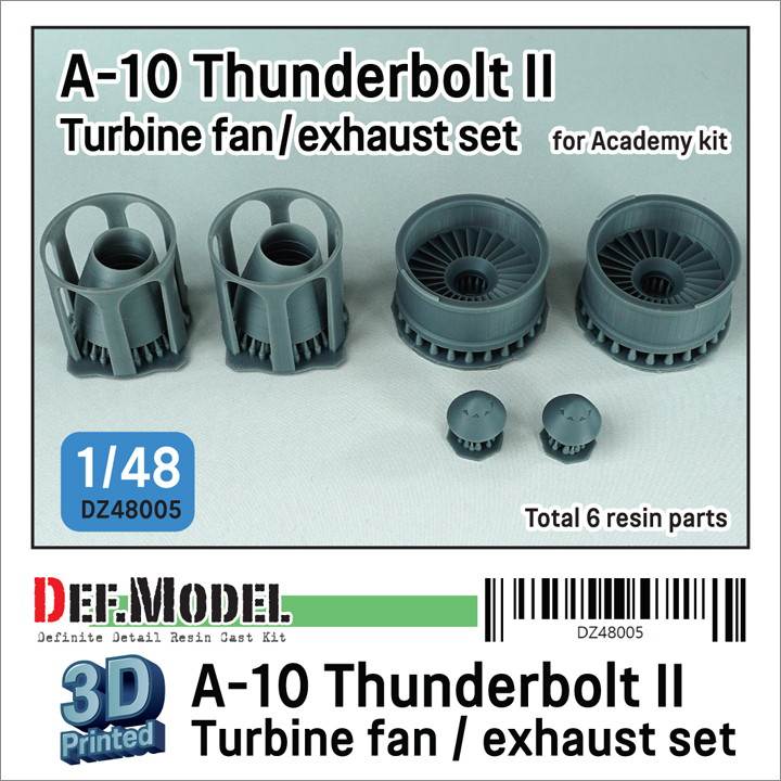DZ48005 1/48 A-10 サンダーボルトII タービンファン/排気ノズルセット