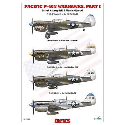 KD72009 カーチス P-40N ウォーホーク 太平洋戦線 Pt.I|飛行機用デカール|飛行機