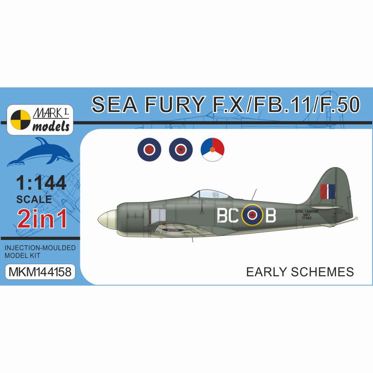 MKM144158 1/144 シーフューリー F.X/FB.11/F.50「初期」 2イン1|第二次大戦の飛行機モデル|飛行機