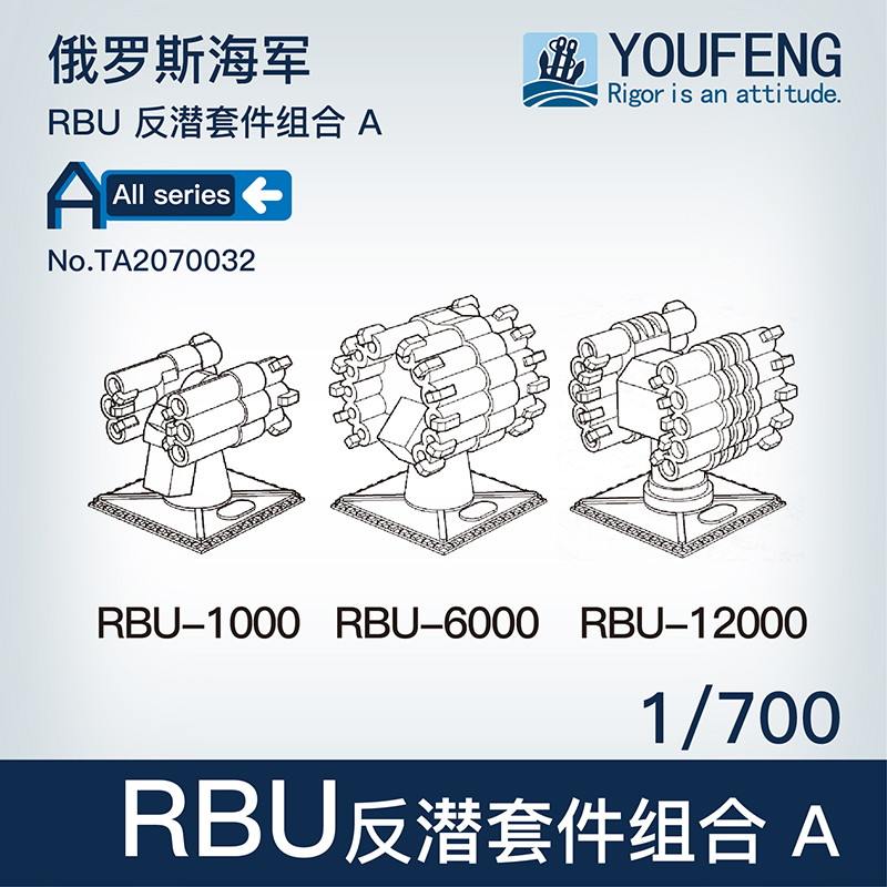 【再入荷】TA2070032 ロシア海軍 対潜ミサイルシステム RBU-1000/RBU-6000/RBU-12000|艦船用パーツ|艦船