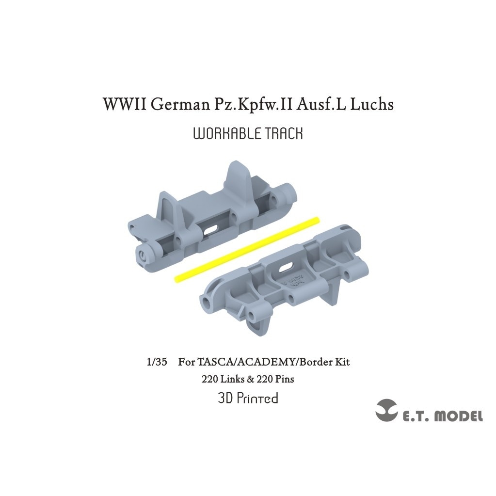 P35063 1/35 WWII ドイツ II号戦車L型 ルクス用可動式履帯(アスカモデル/アカデミー/ボーダーモデル用)|AFV用パーツ|AFV