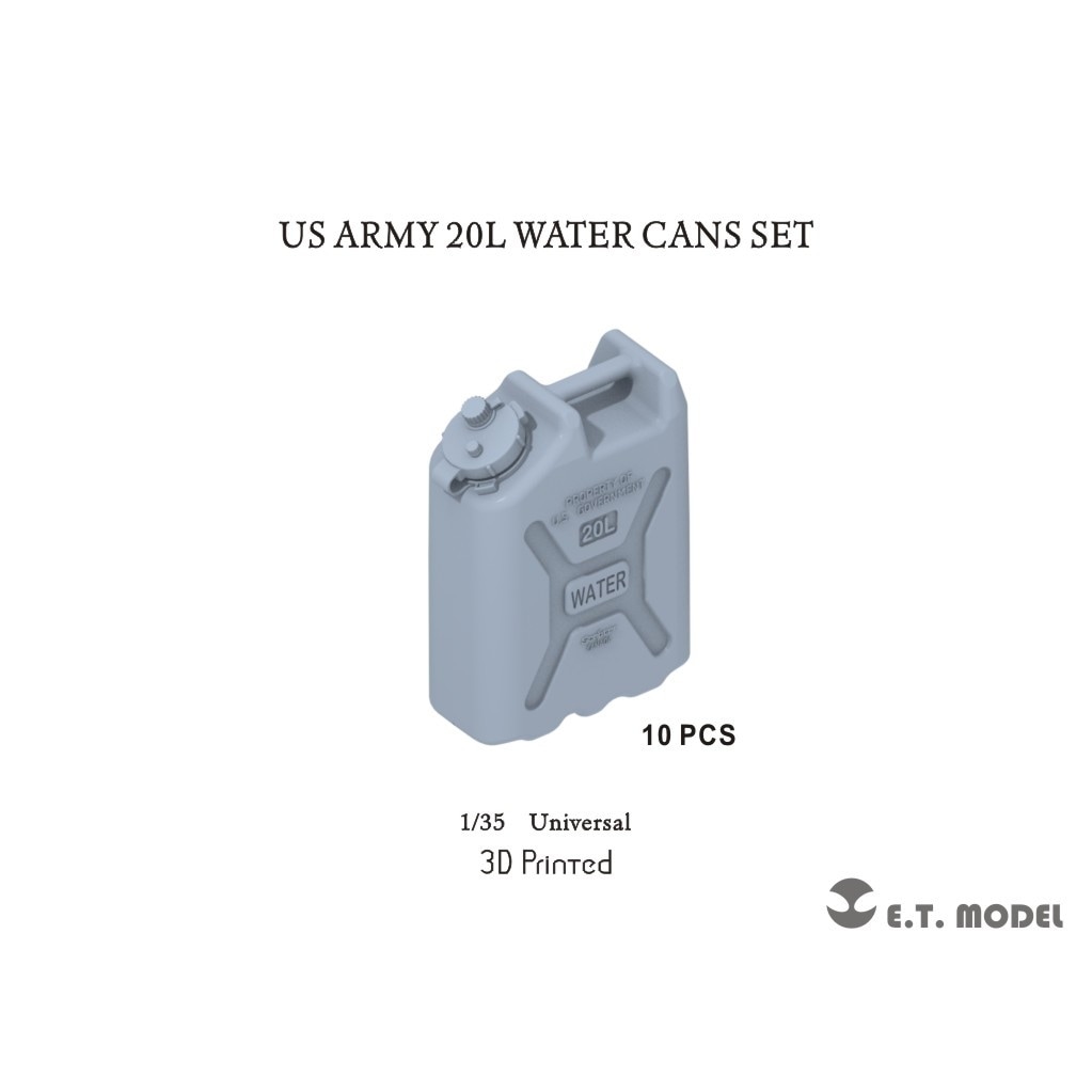 P35-241 1/35 アメリカ陸軍 飲料水用 20L樹脂製ジェリカンセット(各社キット対応)|AFV用パーツ|AFV