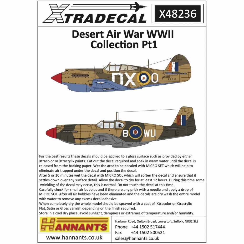X48236 北アフリカの戦い Pt.1|飛行機用デカール|飛行機