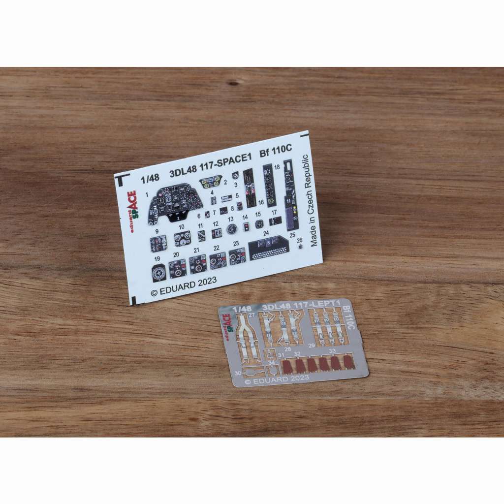 3DL48117 1/48 メッサーシュミット Bf110C 「スペース」内装3Dデカール w/エッチングパーツセット (エデュアルド用)|飛行機用デカール|飛行機