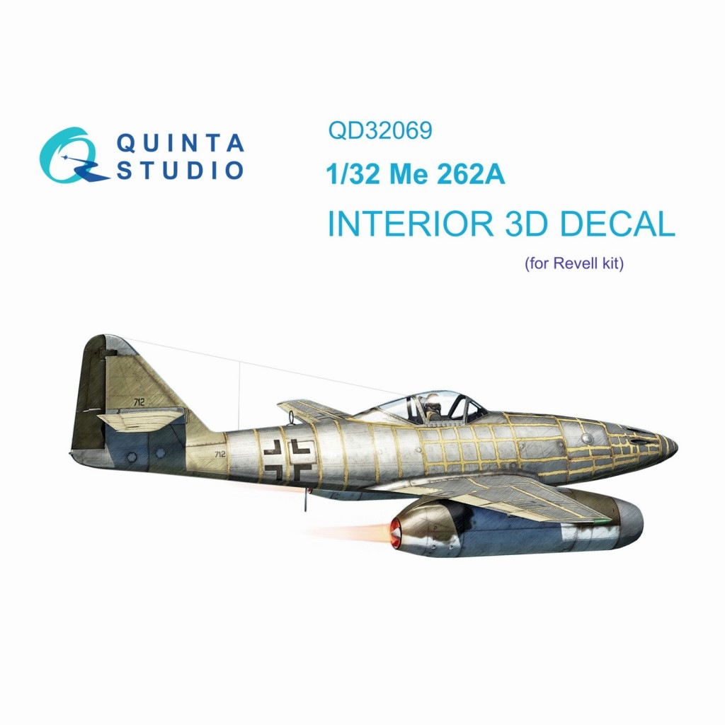 QD32069 1/32 メッサーシュミット Me262A シュワルベ 内装3Dデカール (ICM用)|飛行機用デカール|飛行機