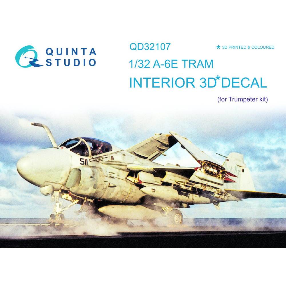 QD32107 1/32 グラマン A-6E TRAM イントルーダー 内装カラー3Dデカール(トランペッター用)|飛行機用デカール|飛行機