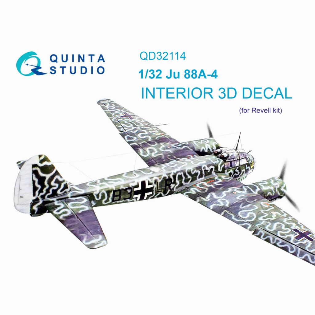 QD32114 1/32 ユンカース Ju88A-4 内装カラー3Dデカール(レベル用)|飛行機用デカール|飛行機