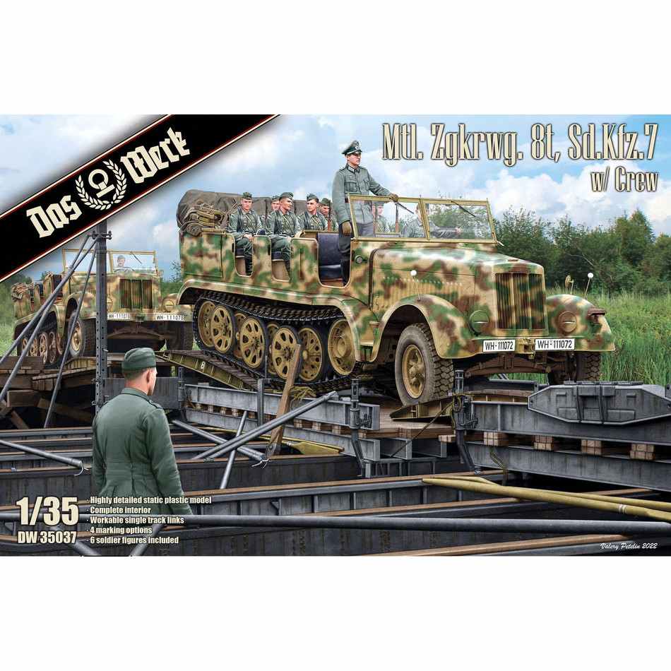 DW35037 1/35 Sd.Kfz.7 8トン ハーフトラック 中型牽引車w/クルー|第二次大戦のAFVモデル|AFV