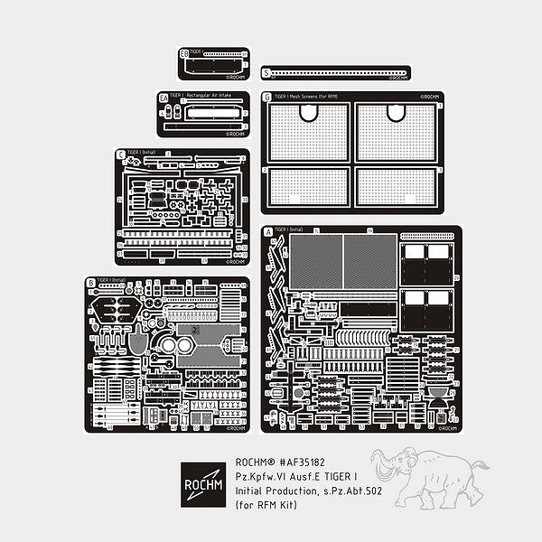 AF35182 1/35 WWII タイガーI初期生産型 第502重戦車大隊ベーシックセット(RFM用)|AFV用パーツ|AFV