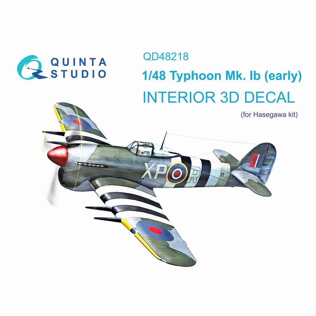 QD48218 1/48 ホーカー タイフーン Mk.Ib 内装カラー3Dデカール(ハセガワ用)|飛行機用デカール|飛行機