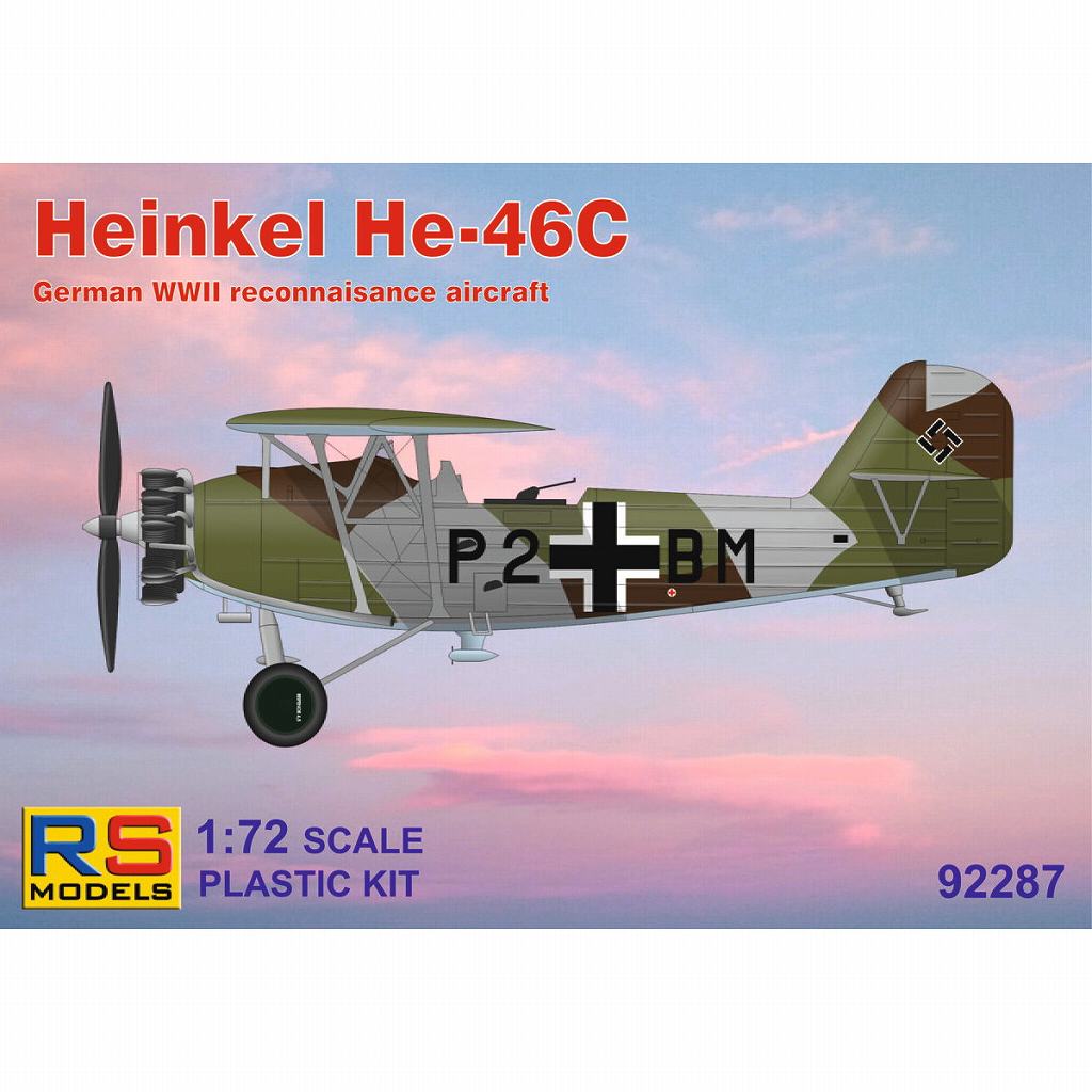 92287 ハインケル He46C ドイツ偵察機|第二次大戦の飛行機モデル|飛行機
