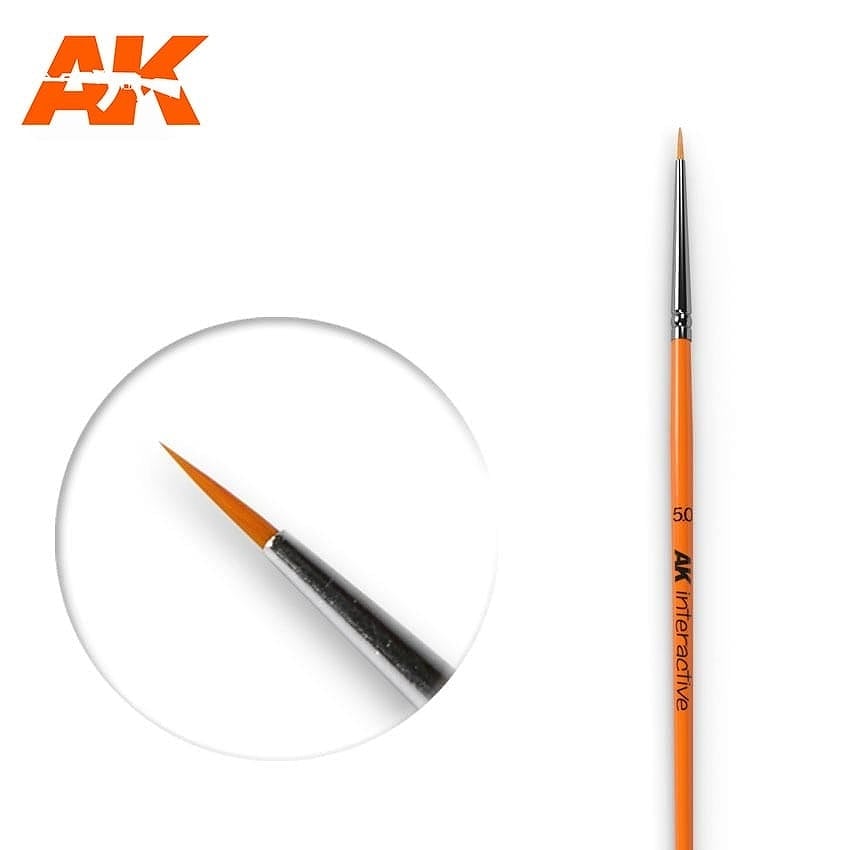 AK600 丸筆5/0 人工毛|接着／造形／塗装用品|ツール＆マテリアル