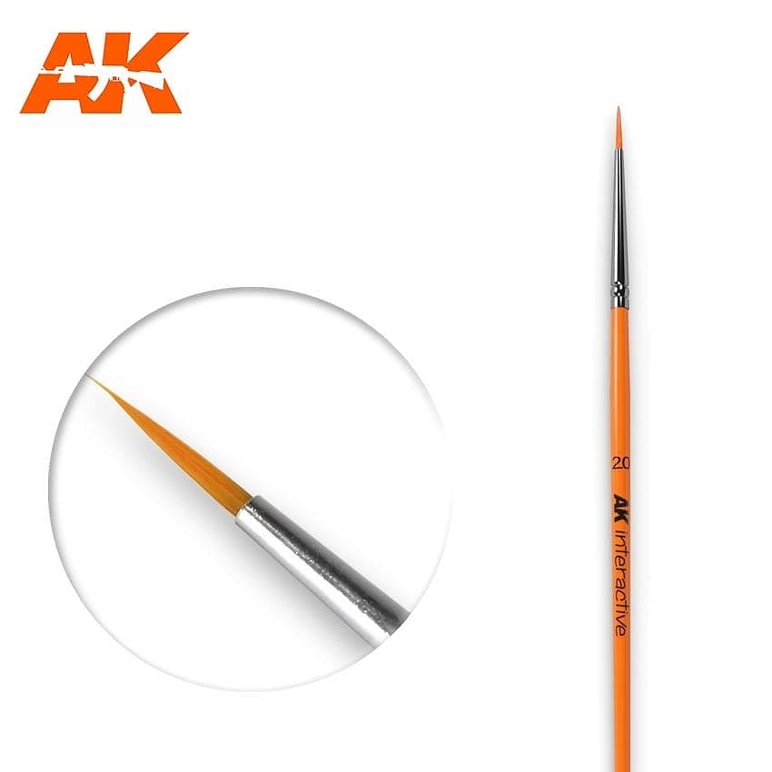 AK602 丸筆2/0 人工毛|接着／造形／塗装用品|ツール＆マテリアル