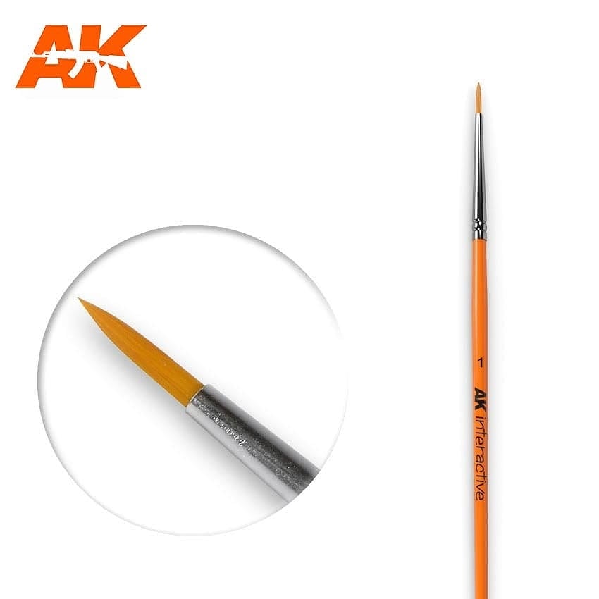 AK603 丸筆1 人工毛|接着／造形／塗装用品|ツール＆マテリアル