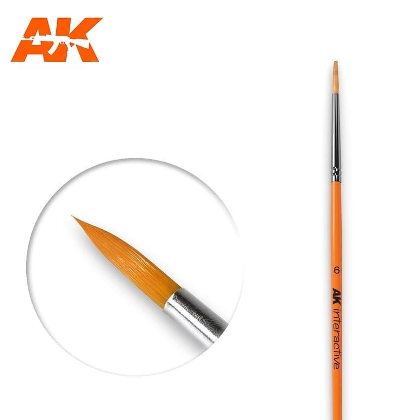 AK606 丸筆6 人工毛|接着／造形／塗装用品|ツール＆マテリアル