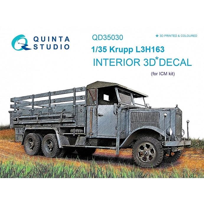 QD35030 1/35 クルップ L3H163 カラー内装3Dデカール (ICM用)|AFV用デカール|AFV