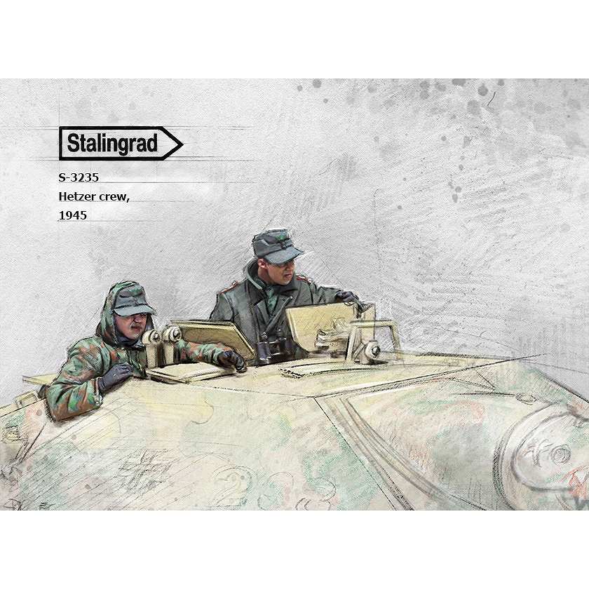 S-3235 1/35 WWII ドイツ ヘッツァー駆逐戦車乗員セット 1945年(2体入)|第二次大戦のフィギュア|フィギュア