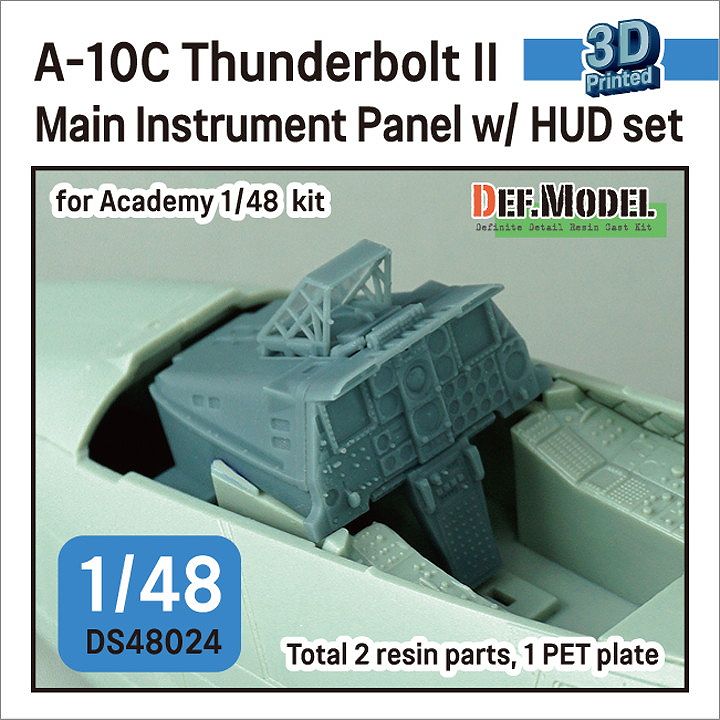 【再入荷】DS48024 1/48 A-10C サンダーボルトII インストルメントパネル ｗ/HUD アカデミー用 【ネコポス規格外】|飛行機用パーツ|飛行機