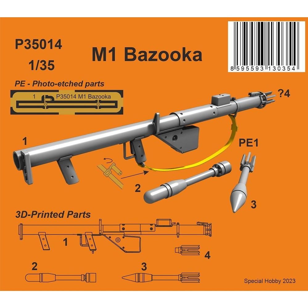 バモスMH1 右出し　砲弾 P35014 1/35 WWII 米軍 M1 バズーカ砲 | CMK | AFV,AFV用パーツ,AFV用
