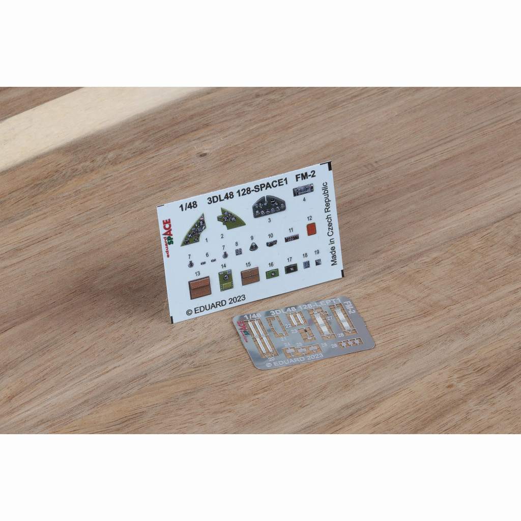 3DL48128 1/48 FM-2 「スペース」内装3Dデカール w/エッチングパーツセット (エデュアルド用)|飛行機用デカール|飛行機