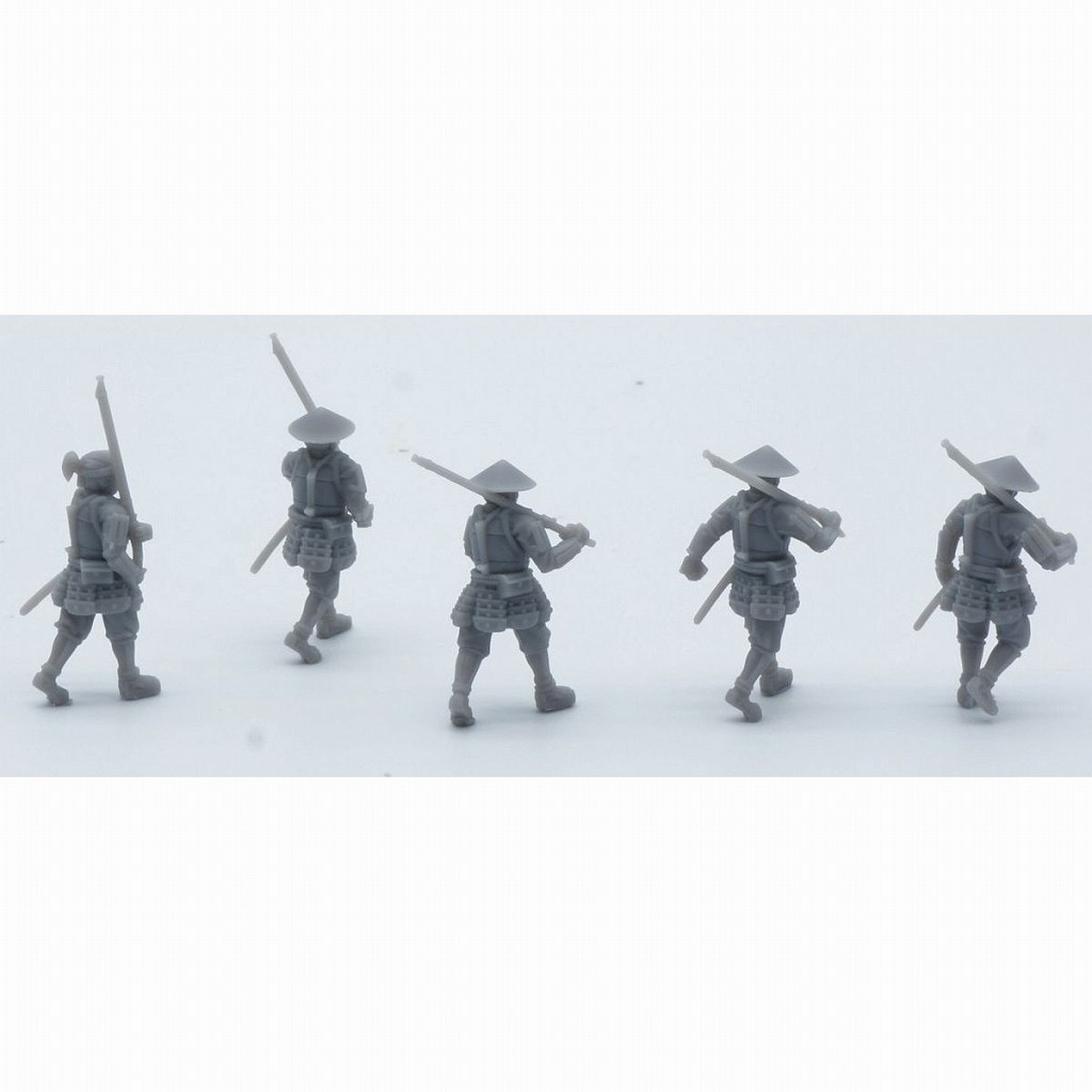 AH88005 Mr & Mrs History 1/72 日本戦国時代 鉄砲足軽 行軍(5体セット)|ヒストリカルフィギュア|フィギュア