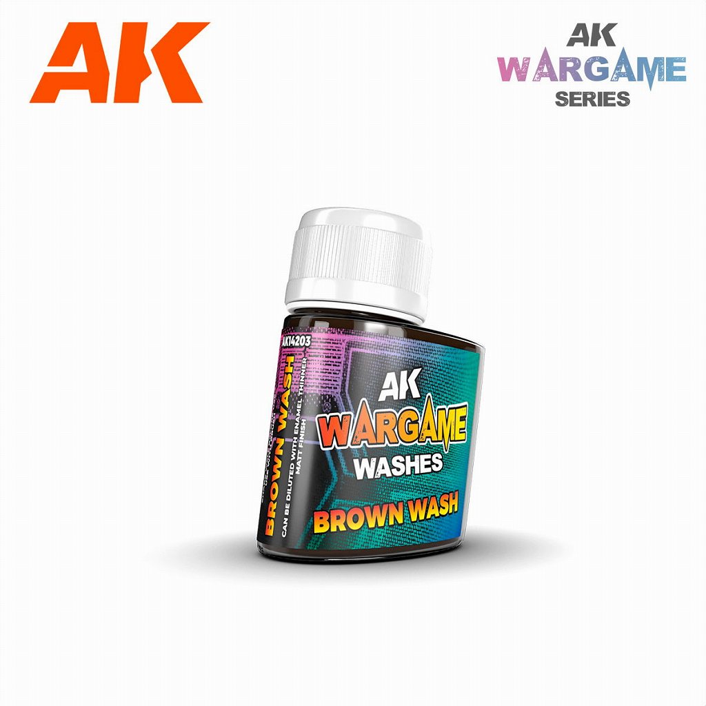 AK14203 エナメル塗料 ウォーゲームウォッシュ ブラウン|塗料|ツール＆マテリアル