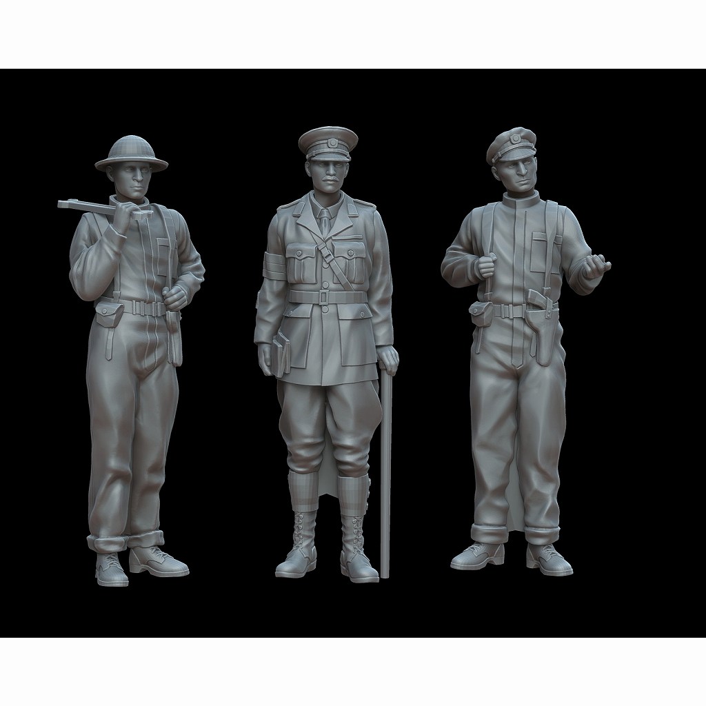 F72034 1/72 WWI イギリス軍戦車兵 (3体) 【ネコポス規格外