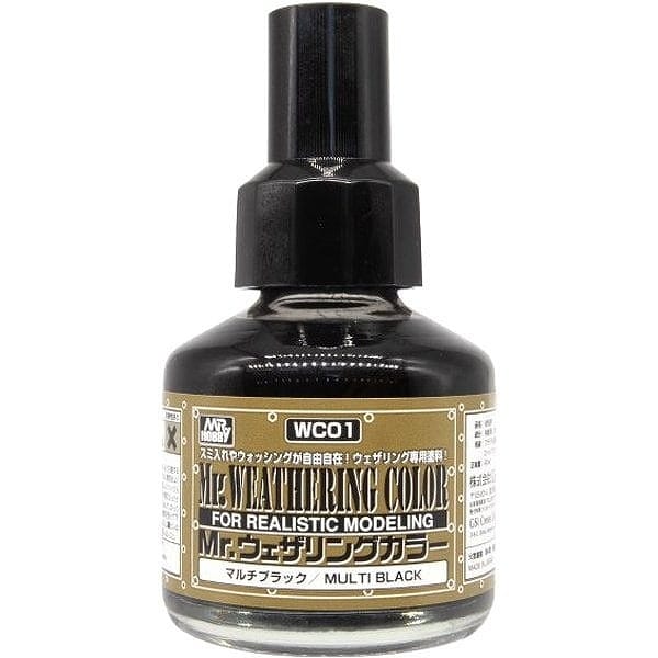 【新品】プラモデル　ウェザリング塗料一式 WC01 Mr.ウェザリングカラー マルチブラック | GSIクレオス GSI Creos