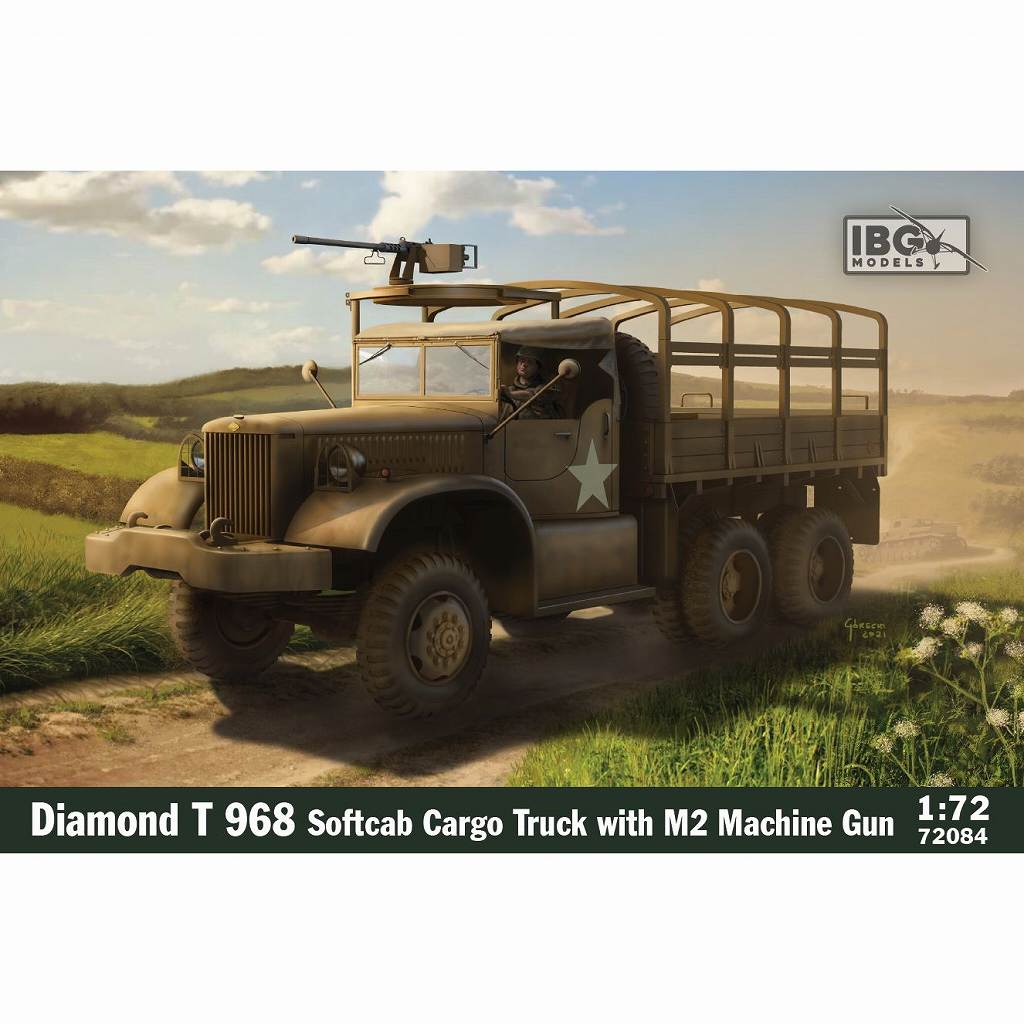 72084 米 ダイヤモンド T968 カーゴトラック+M2機関銃搭載 ソフトキャブ|第二次大戦のAFVモデル|AFV