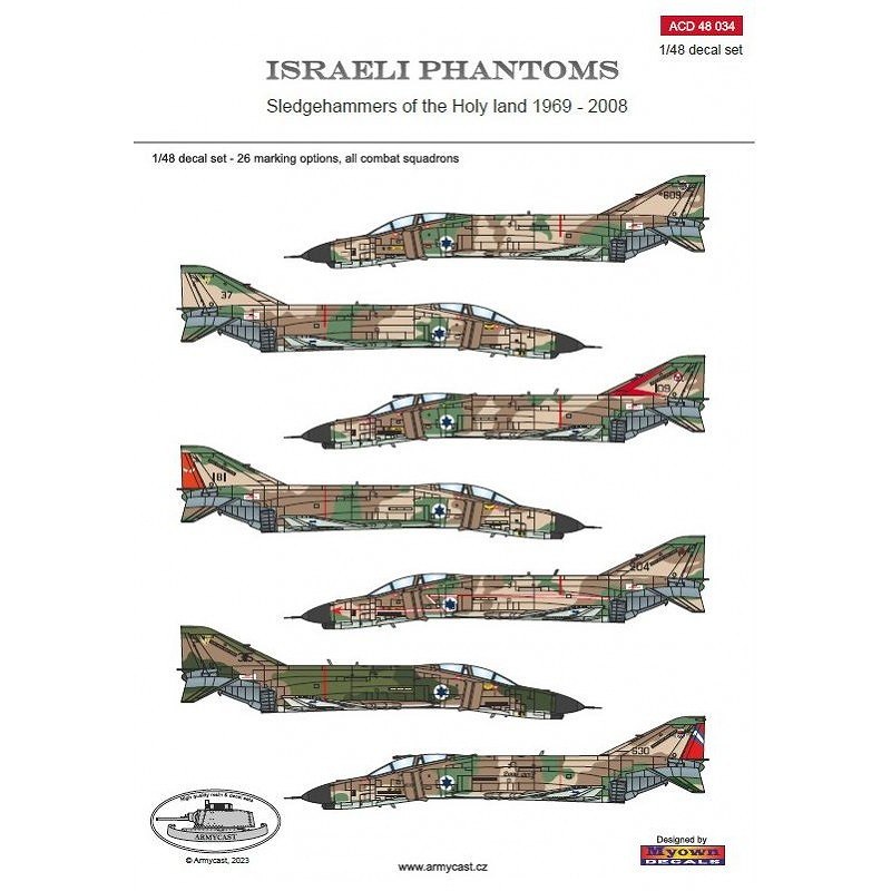ACD48034 F-4 ファントムII イスラエル 1969-2008年|飛行機用デカール|飛行機