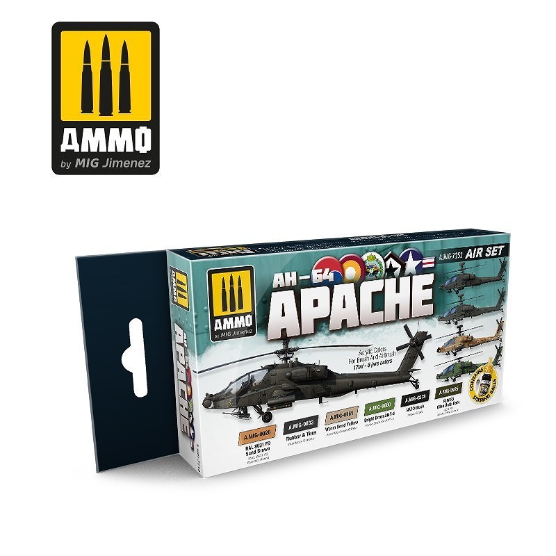 A.MIG-7253 AH-64 アパッチ カラーセット|塗料|ツール＆マテリアル