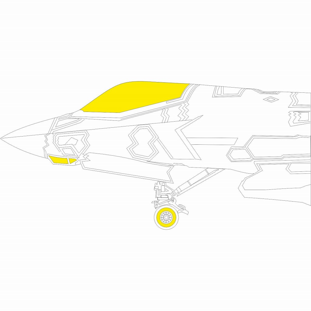 【再入荷】CX651 1/72 F-35A ライトニングII 塗装マスクシール (タミヤ用)|飛行機用マスキングシール|飛行機