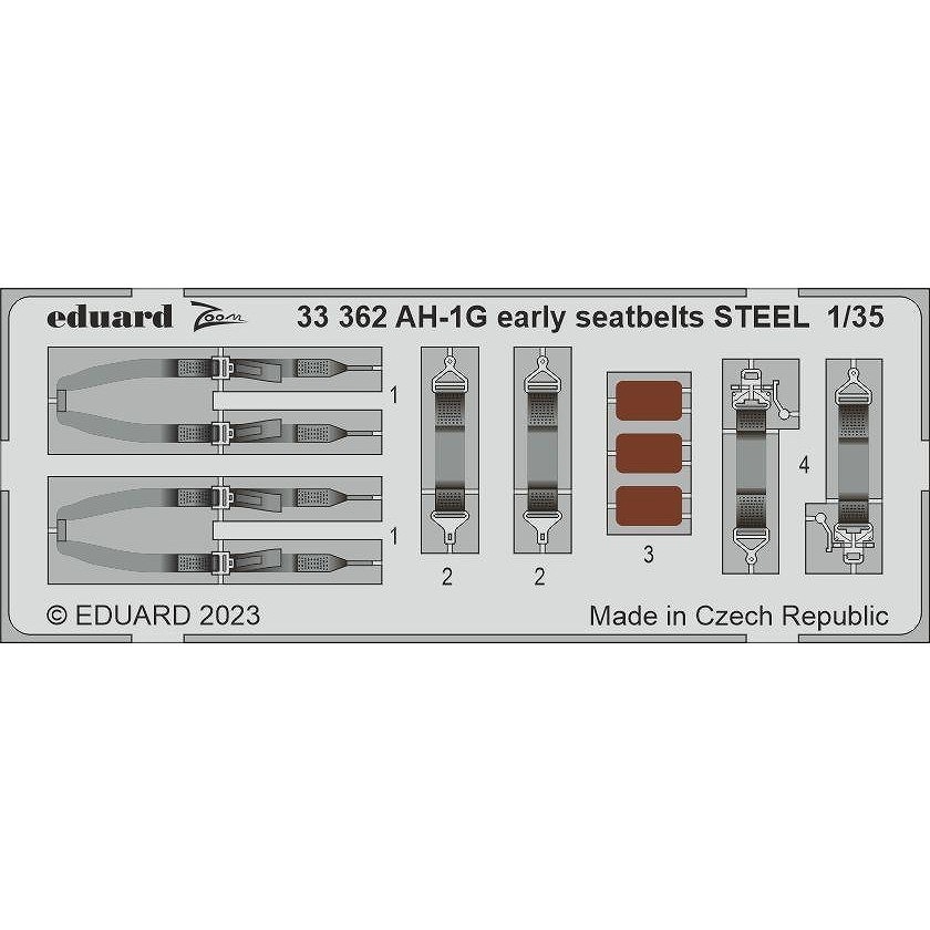 33362 1/35 ベル AH-1G コブラ (初期) シートベルト (ステンレス製