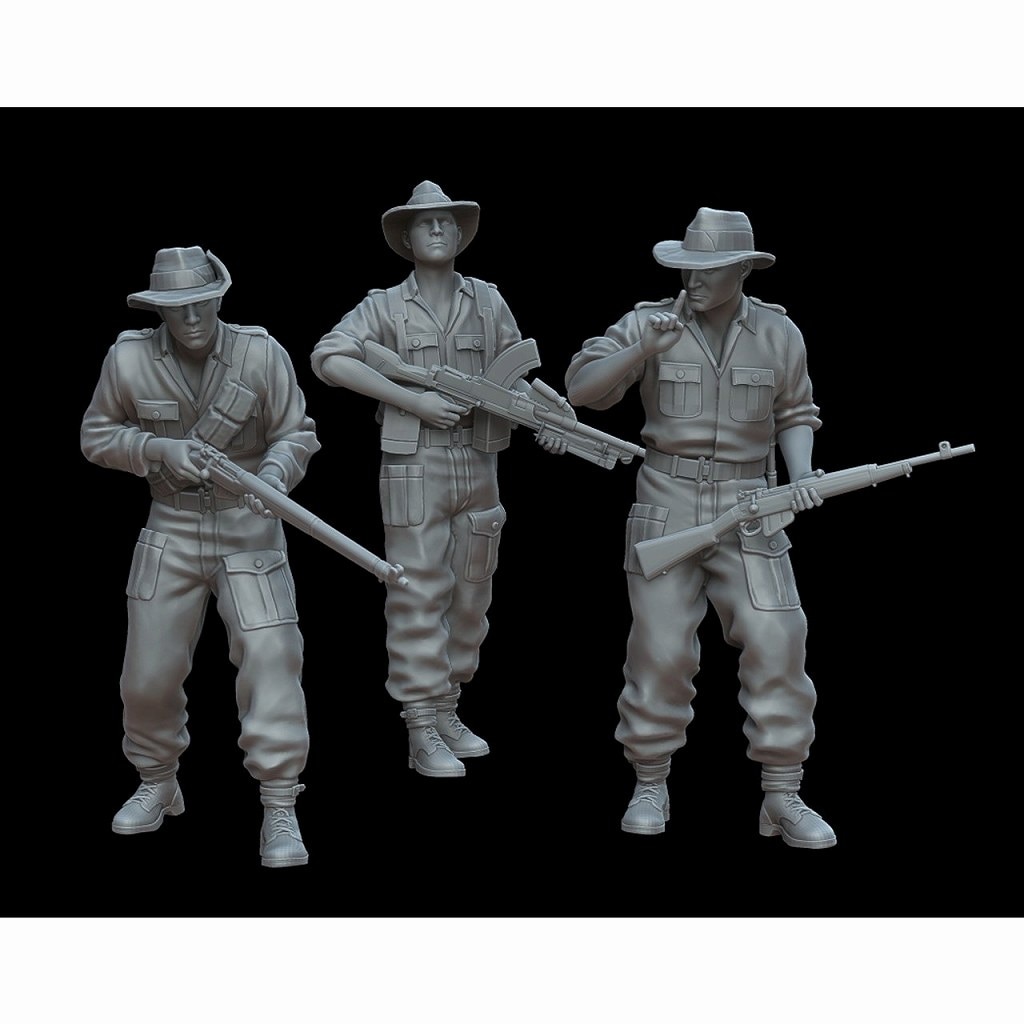 オーストラリア　兵隊人形 1/72 1/64 1/87 Australian Special Force 7-person Unpainted
