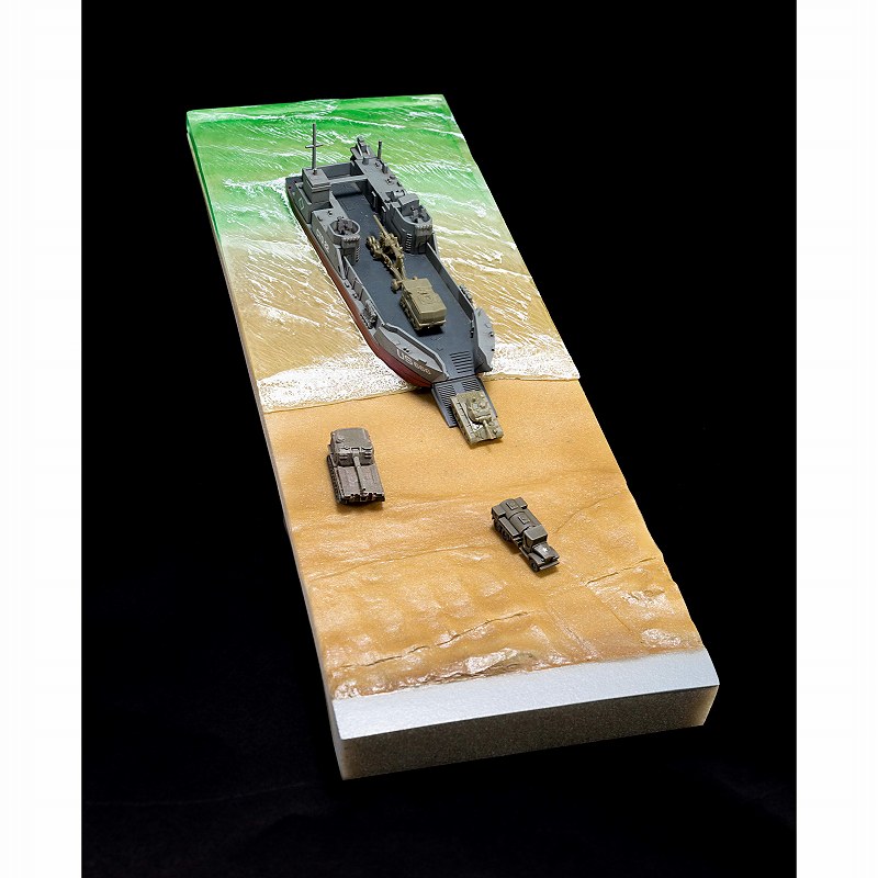 HF107 アメリカ海軍 LCT MK.6用 波/着陸ベース|建物／情景用パーツ|フィギュア