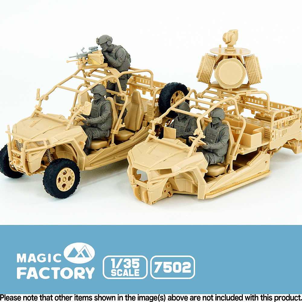 7502 1/35 USMC MRZR D4 クルー フィギュア (4体セット、レジン製)|大戦後のフィギュア|フィギュア