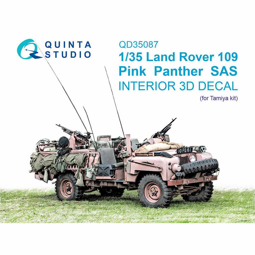 QD35087 1/35 ランドローバー 109 ピンクパンサー SAS カラー内装3Dデカール (タミヤ用)|AFV用デカール|AFV