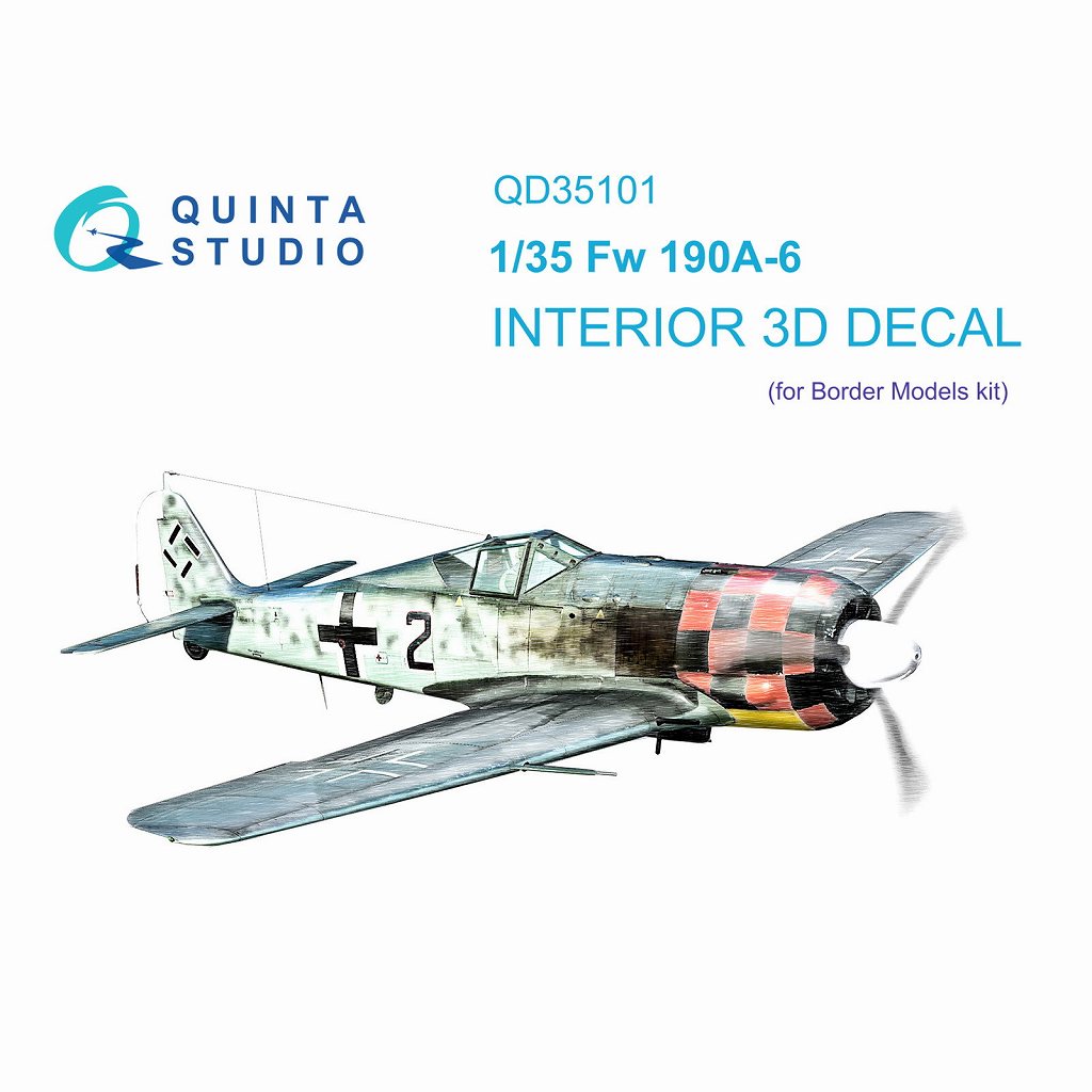 QD35101 1/35 フォッケウルフ Fw190A-6 カラー内装3Dデカール (ボーダーモデル用)|飛行機用デカール|飛行機