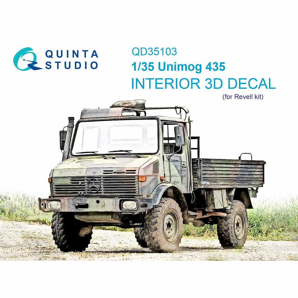 QD35103 1/35 ウニモグ 435 カラー内装3Dデカール (レベル用)|AFV用デカール|AFV