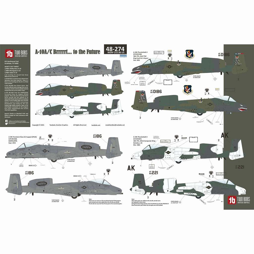 48274 フェアチャイルド A-10A サンダーボルトII フューチャー|飛行機用デカール|飛行機
